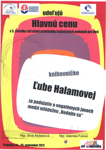 Hlavná cena Ľube Halamovej